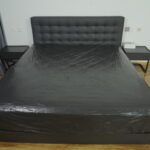 Black PVC Vinyl Waterproof Fitted Sheet main image