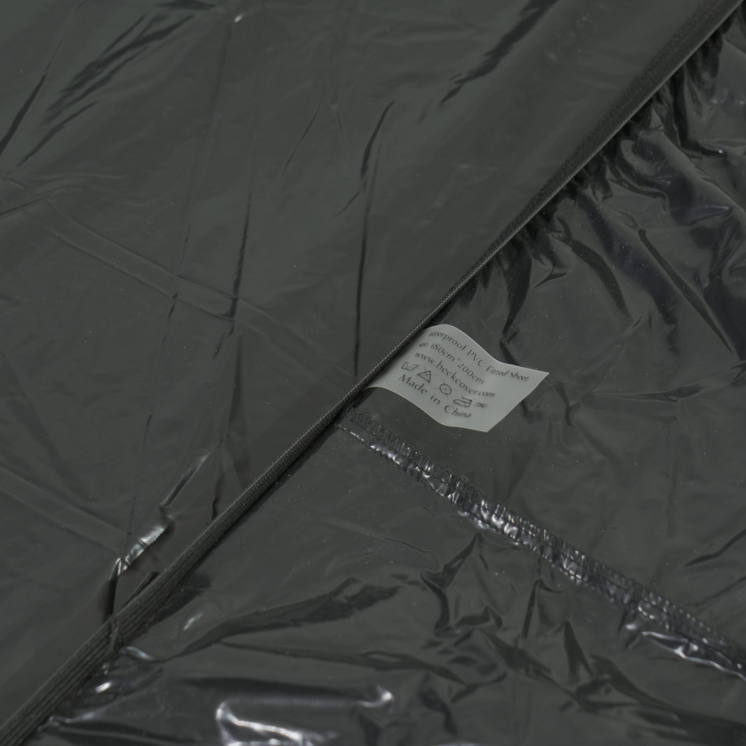 Black PVC Vinyl Waterproof Fitted Sheet detail image 7 Black PVC Vinyl Waterproof Fitted Sheet detail image 7